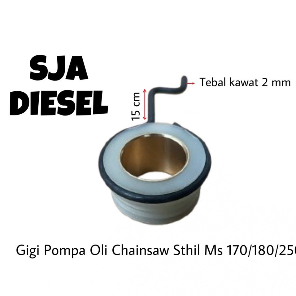 Worm Gear Pompa Oli Chainsaw Ms 170/250/ Gigi Pompa Oli Chainsaw Ms 170/180/250/Roda Pompa Oli Chain