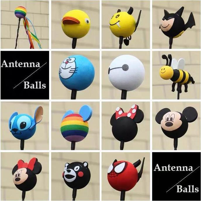 Antena Bola Mobil Tempel/Hanya Boneka Tanpa Tiang/Universal/Boneka Antena Mobil/Antena Outdoor