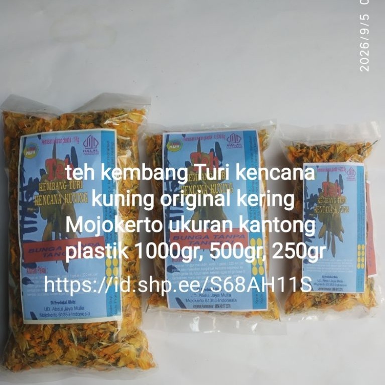 Teh herbal kembang turi kencana kuning kering original BELI PRODUK DAPAT BONUS