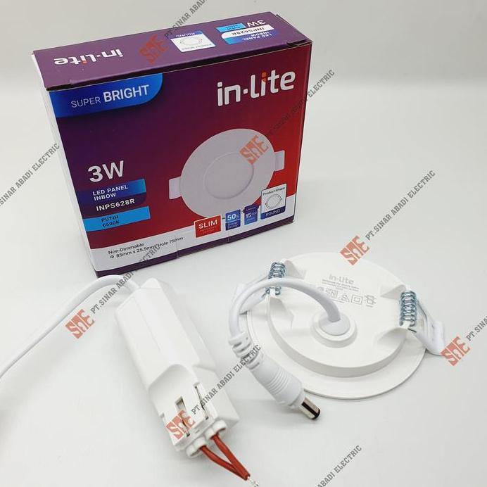 Lampu Downlight Led Inlite 3 Watt Inbow 3000K/4000K/6500K INPS628R