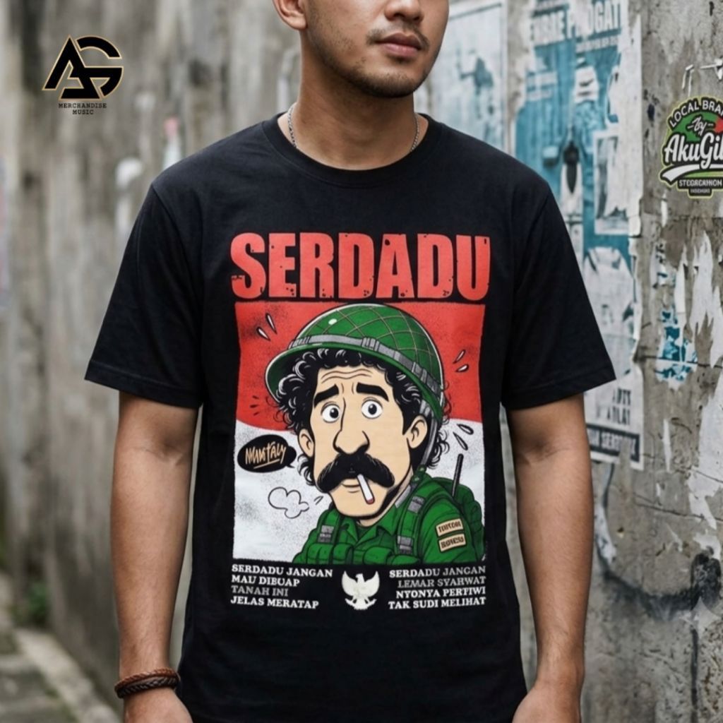 Serdadu - Kaos Musik Band Iwan Fals - Kaos Oi original Akugila store