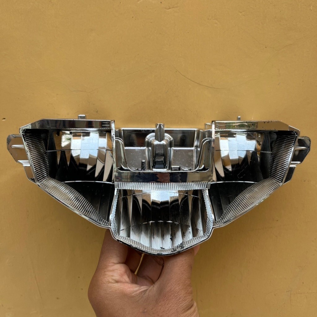 reflektor chrome krum lampu depan aerox 125 old original copotan