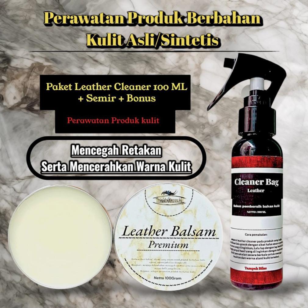 Paket Pembersih Tas Kulit AsliSemir Tas Kulit Netral//Leather Balsam Semir Tas Kulit Asli Murah