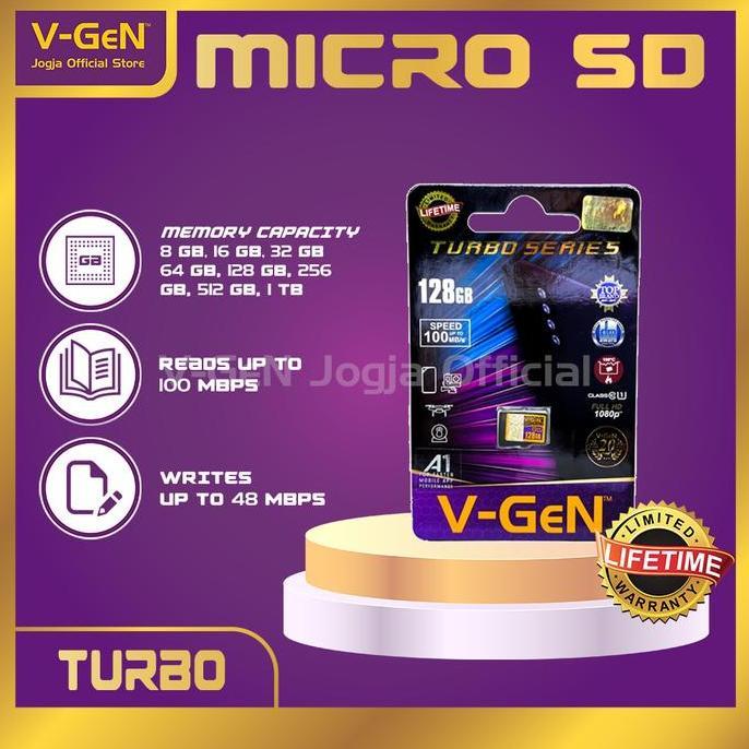 Micro SD V-GeN Turbo 8GB - 256GB NA Original - Resmi