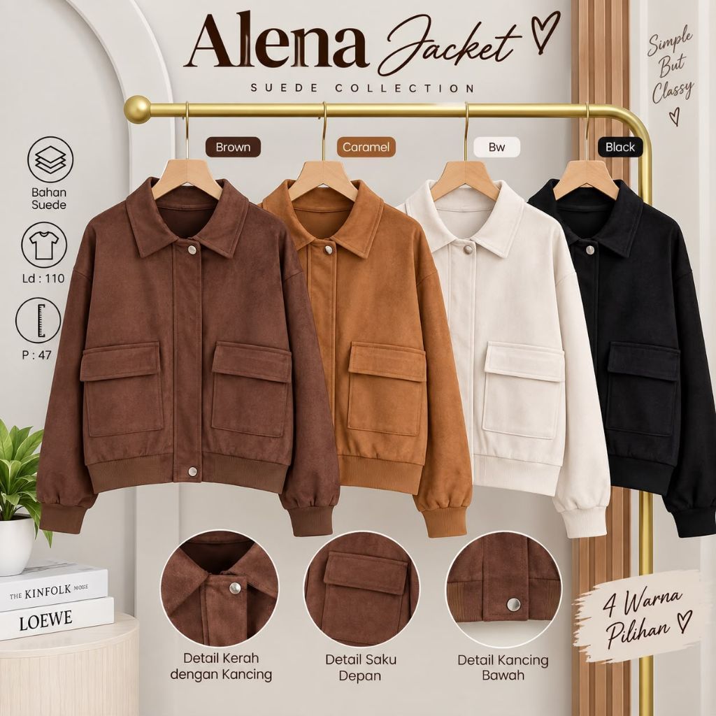 ALENA JACKET / BAHAN SUEDE