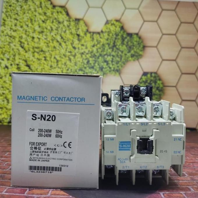 Pilihan - Kontaktor Mitsubishi S-N20 Sn20 Sn-20 Contactor Mitsubishi Sn 20 Mitsubisi