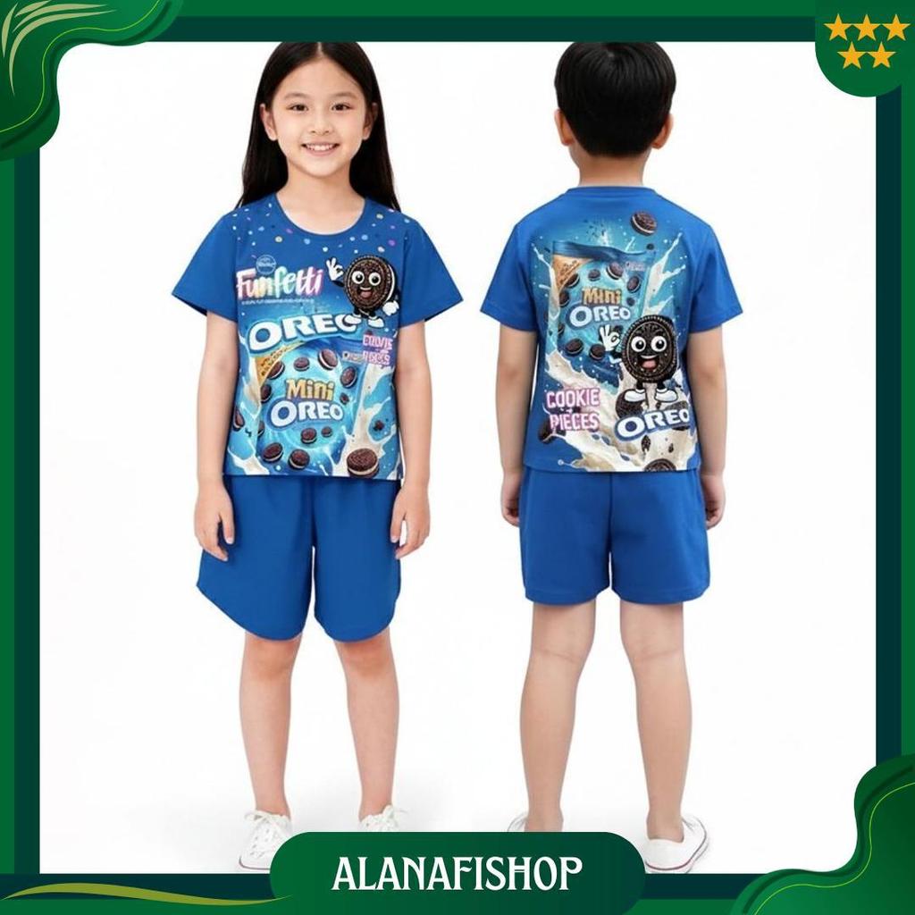 Setelan Baju Anak Laki-Laki Dan Perempuan Unisex 1-8 Tahun Motif Viral Indomi Chitato Ultramild Soto