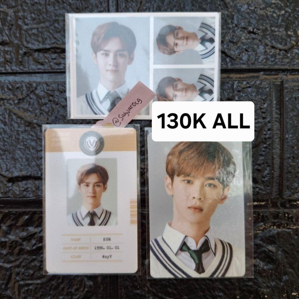 WAYV KUN BACK TO SCHOOL B2S 2021 SET PHOTOCARD ID CARD