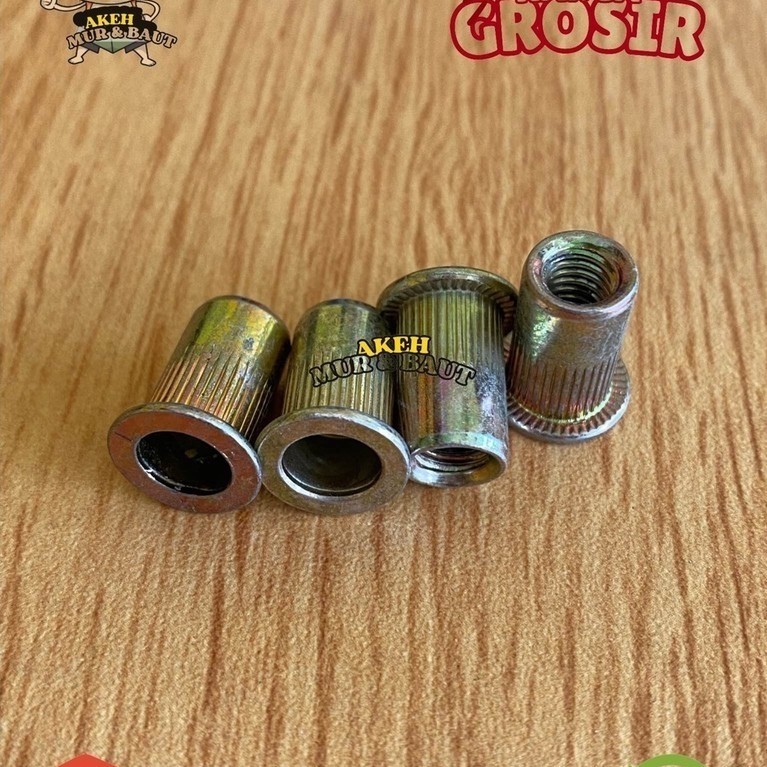 Mur Rivet Nut Kuning M6 Mur Tanam Rivet Nut M6