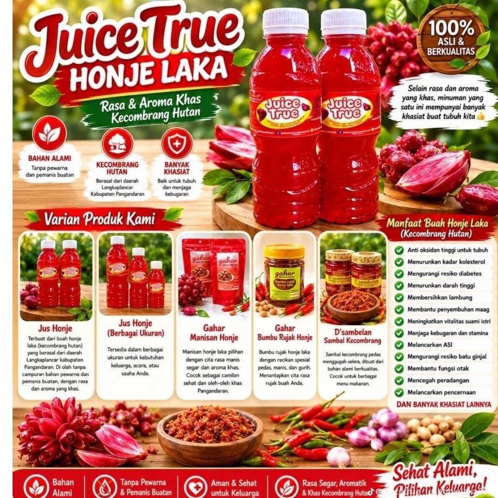 promo honje laka merah cocok buat jus rasa y asam manis seger d minum cuaca panas..(Sumber.Rezzeqi.i