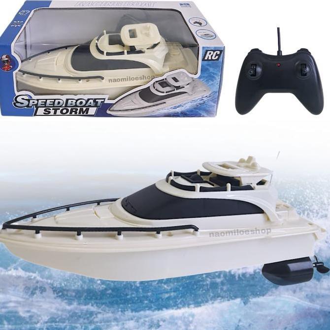 STORM RACING SHIP Kapal balap remot kontrol  Mainan Anak RC Kapal Speed Boat Radio Remote Control Pe