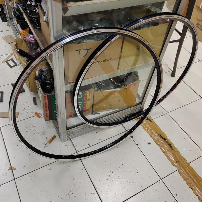 Ready Rims Velg 700c ARAYA GR-72 32 Hole Double Wall Alloy CNC Mata Ikan Rim Brake Line 700c Araya G