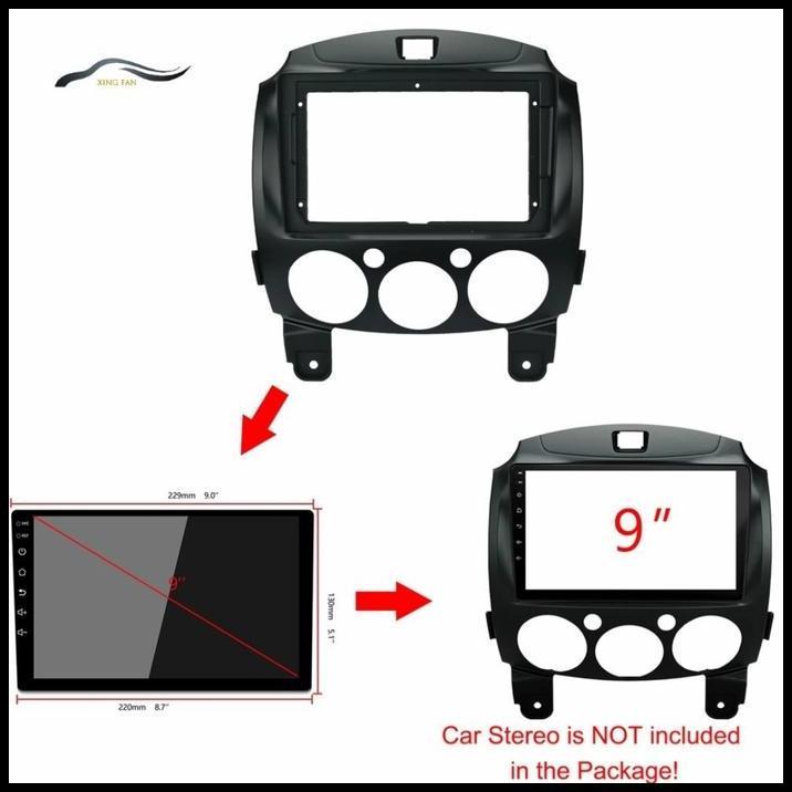 BEST DEAL FRAME HEAD UNIT ANDROID 9 INCH MAZDA2 FRAME MAZDA 2 HEAD UNIT 9 INCH 