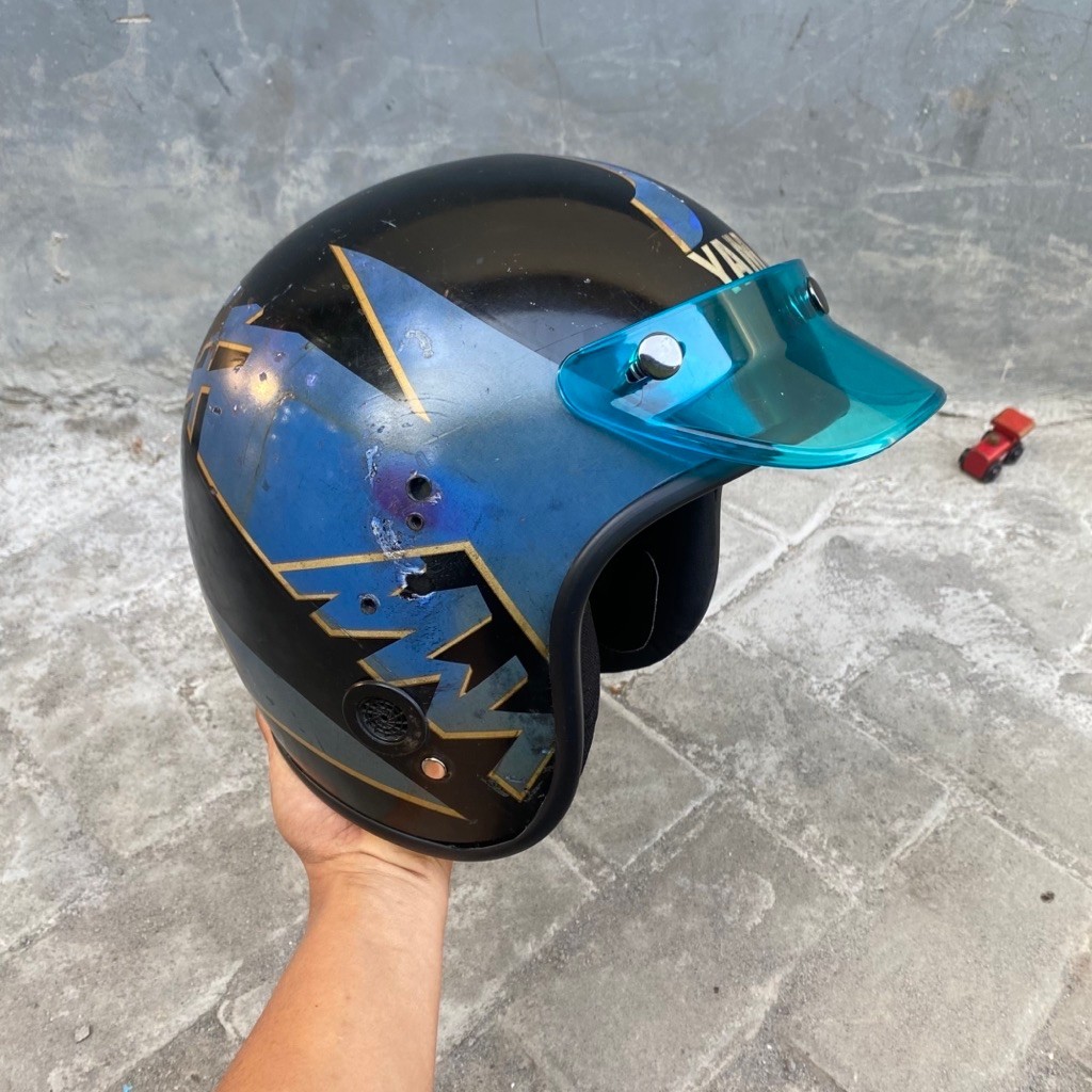 helm yamaha lawas helm yamaha jadul asli custom pet original