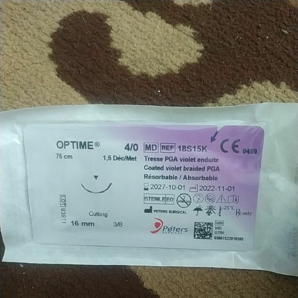 Benang Jahit PGA Optime 4 0 Cuting 16mm Harga per pcs