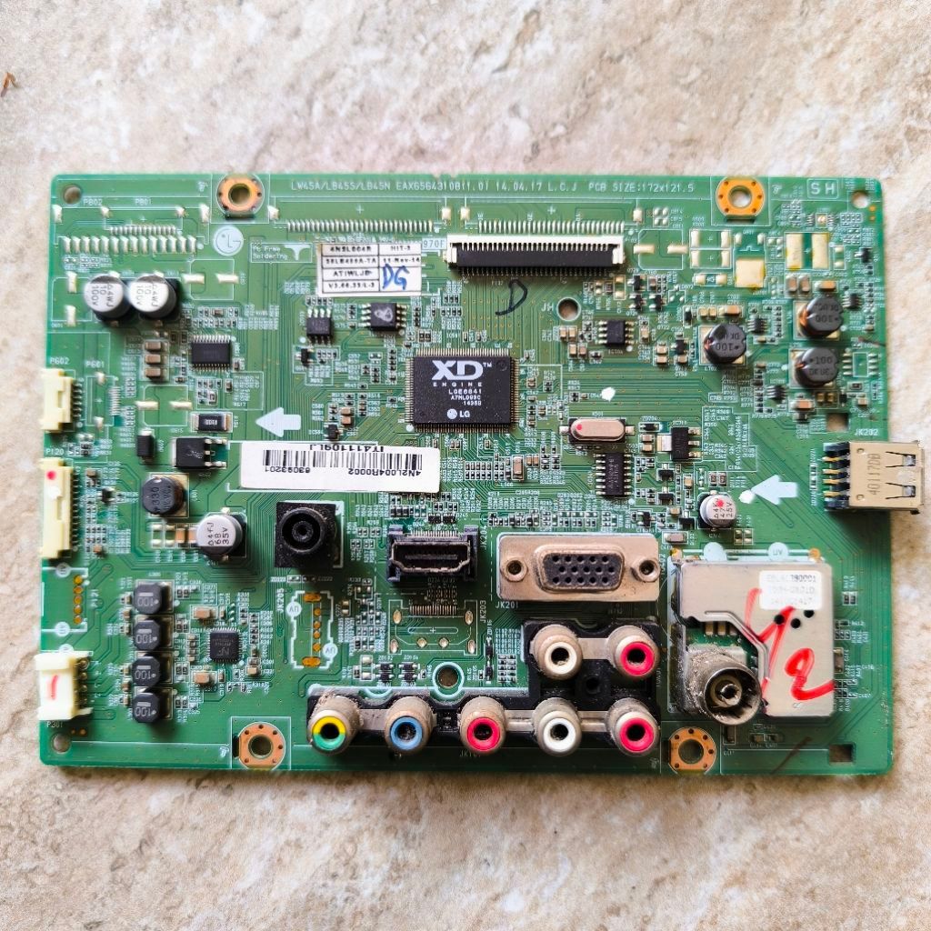 Mainboard ori mobo mb tv LG 20LB450A 20LB450A-TA normal