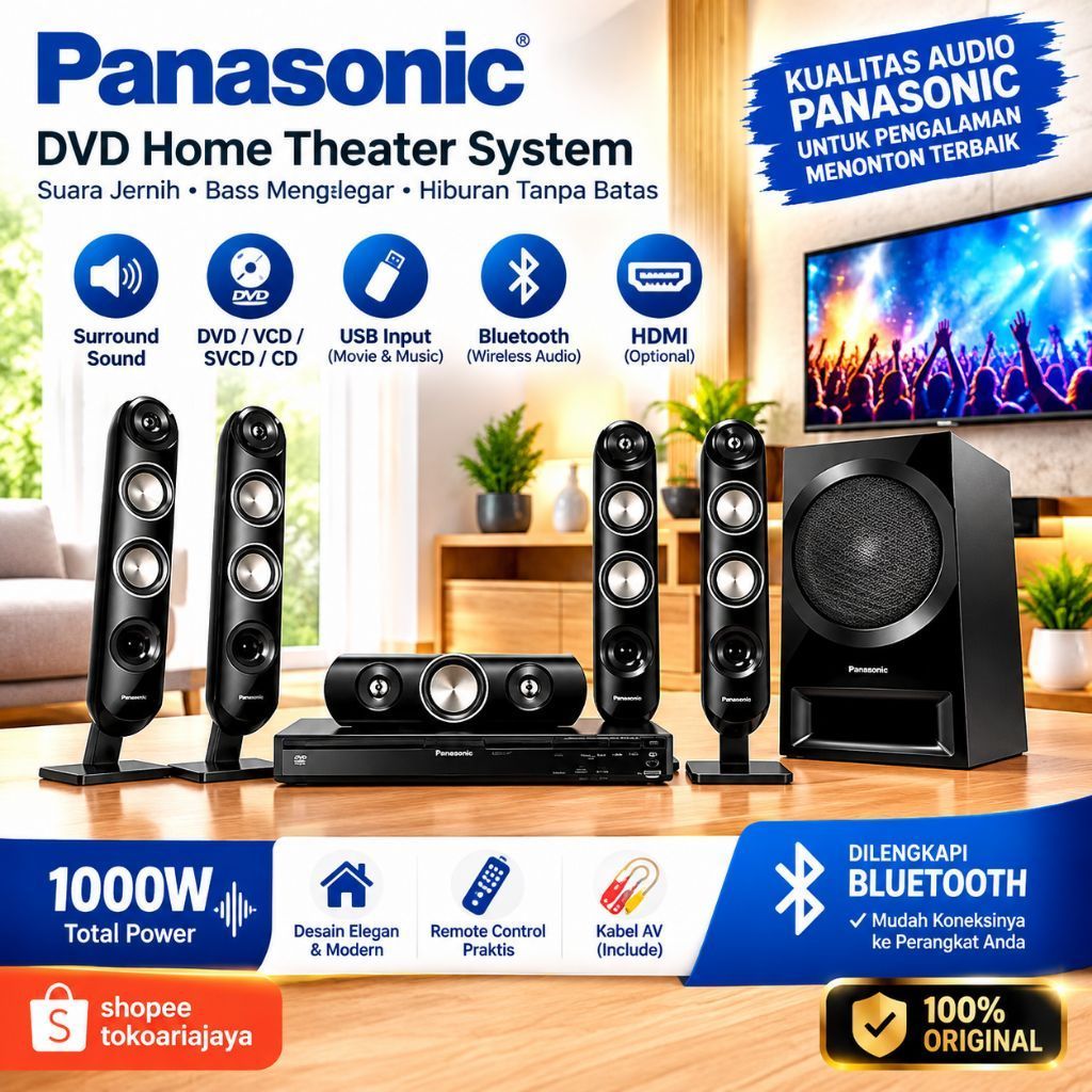 III HOME THEATER PANASONIC SC XH333 SCXH333 SCXH XH 333 333LJ LJ 5.1 CHANNEL SOUND SYSTEM DVD PLAYER