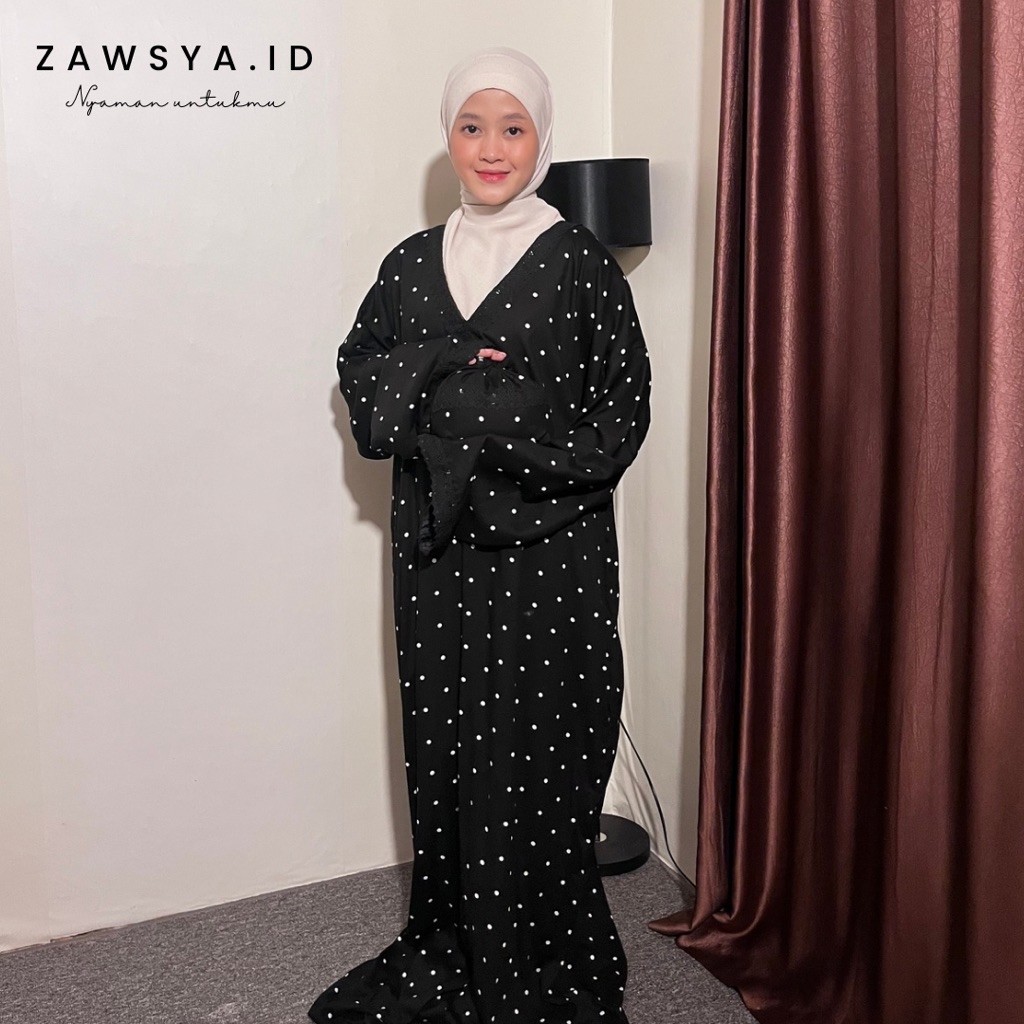 Zawsya.id-mukenah abaya SWEET PEBBLE