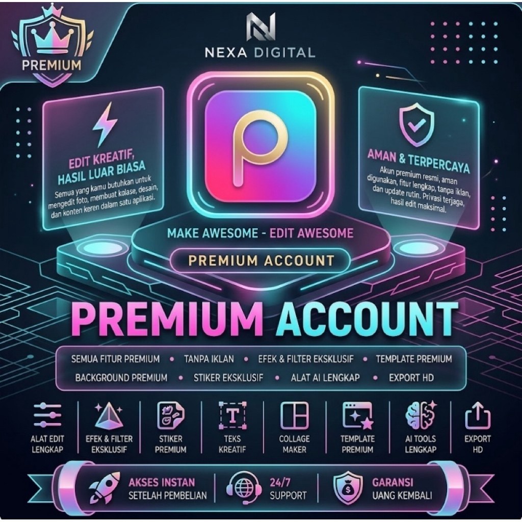 Picsart Pro Premium Bergaransi