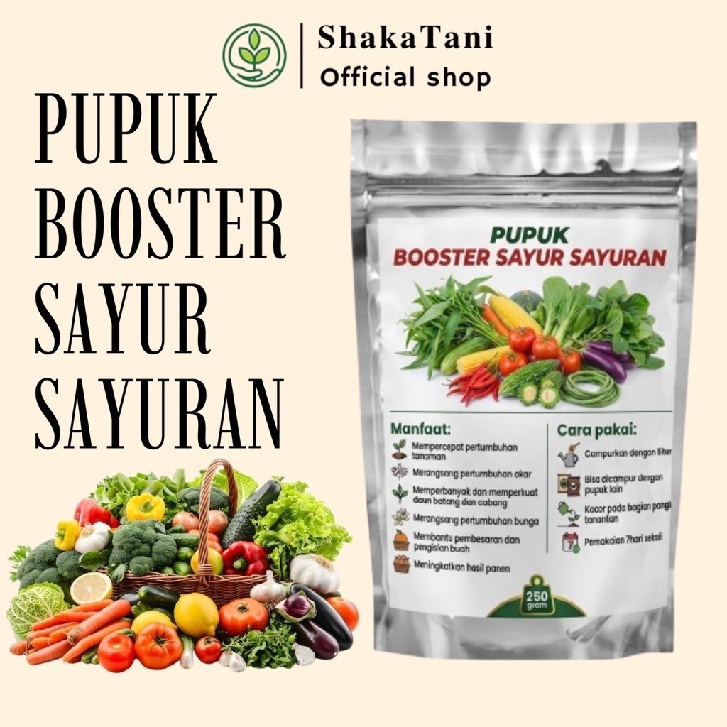 Pupuk Booster Tanaman Sayur Sayuran- Nutrisi Organik Lengkap Perangsang Pertumbuhan Akar, Daun, Bung