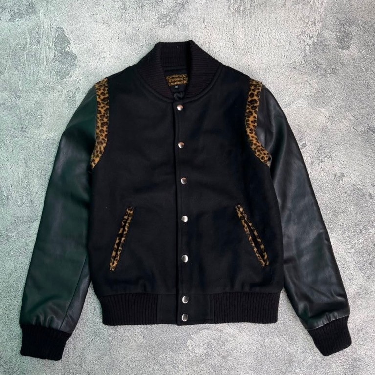 2000’s VARSITY LEATHER LEOPARD JACKET
