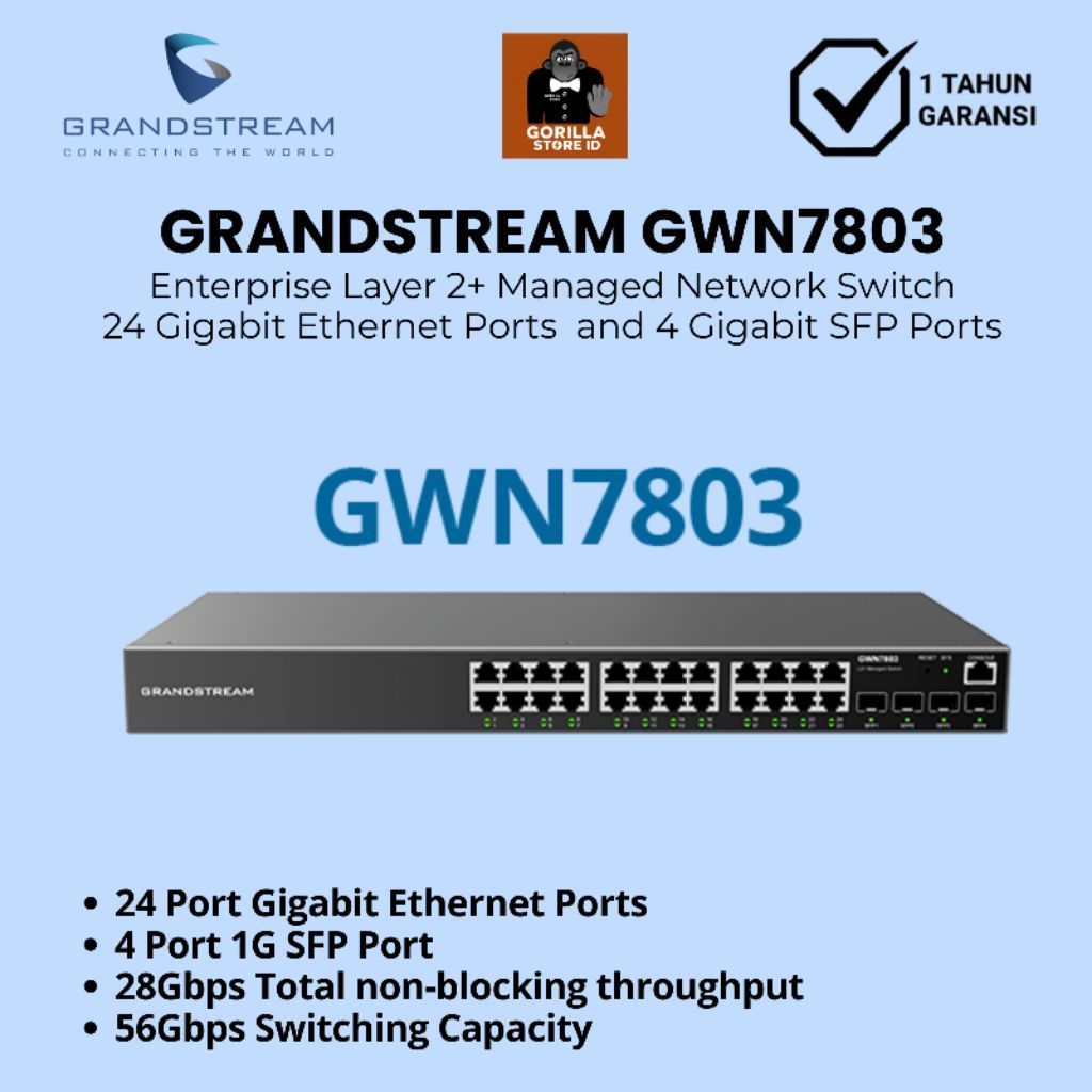 Grandstream GWN7803 Enterprise Layer 2+ Managed Network Switch