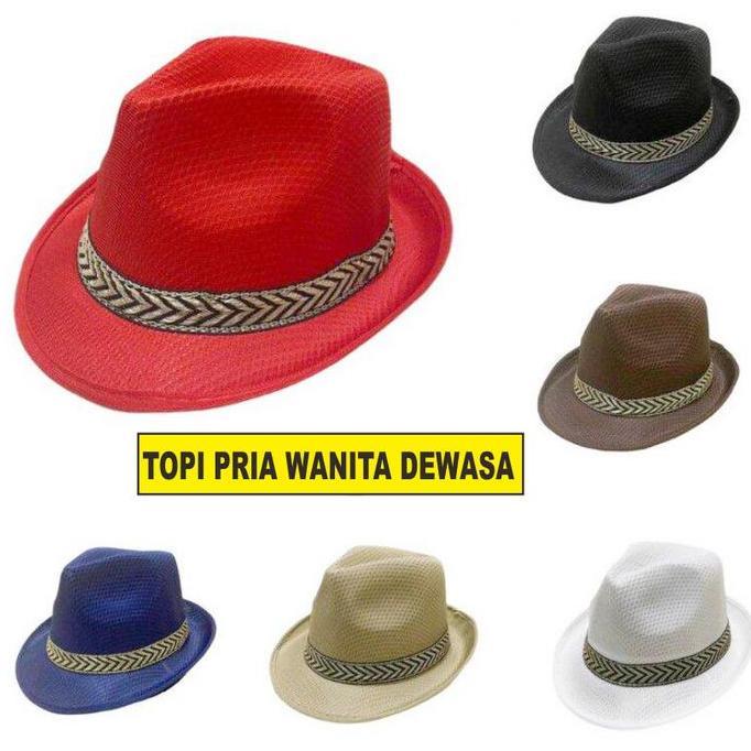Topi Jepang Topi Pancing Topi Proyek Dewasa Fedora Polos & Salur Bahan Nilon Lentur Kencang Awet Imp