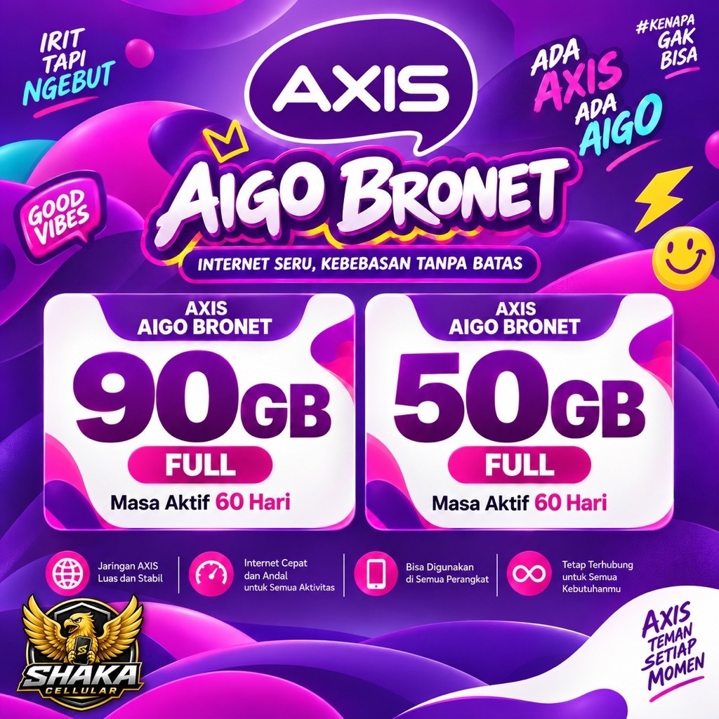 Paket Data Axis Aigo Bronet 60Hari
