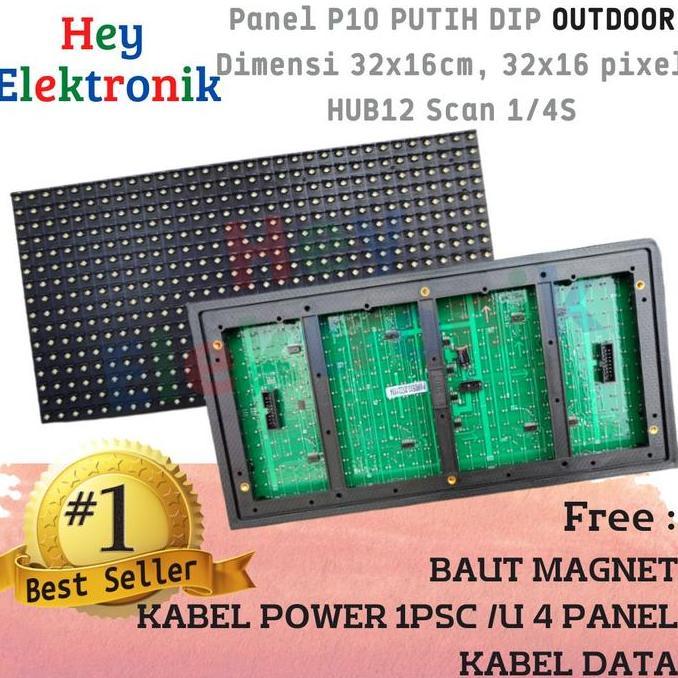 Panel Module Modul Led P10 Running Text Dip Putih Outdoor