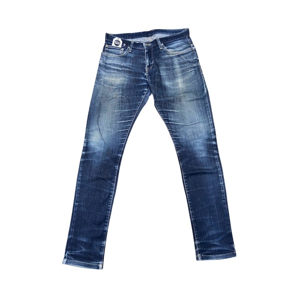 Celana Jeans Pria Blue Fedding Skinny