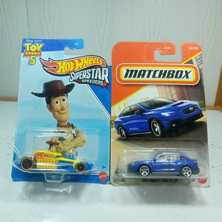 Hotwheels Toy Story 5 + Matchbox Subaru Biru
