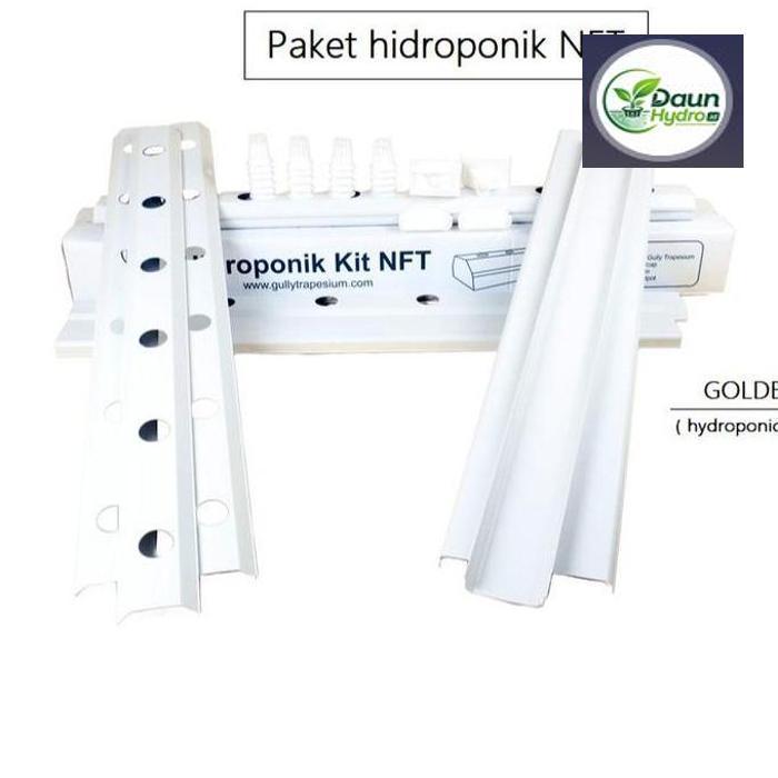 Paket Hidroponik NFT Kit Gully Trapesium 5 Set Gully 30 Netpot Harga Terjangkau untuk Pemula