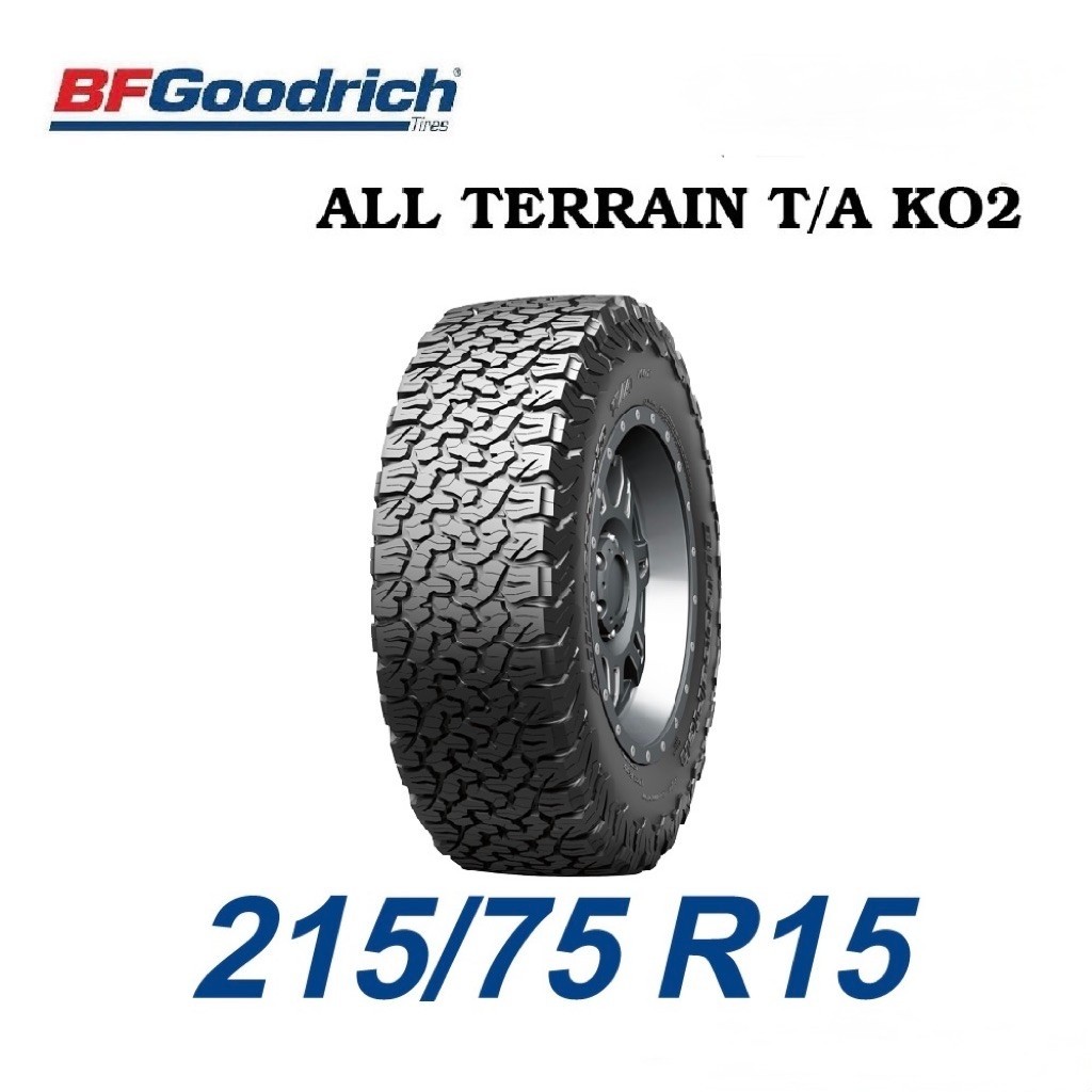 Ban mobil 215/75 r15 BFG AT Ko2 USA ukuran 215 75 15 BFGoodRich T/A Ko2 215/75r15