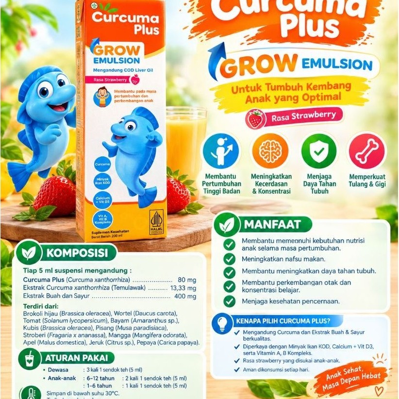 Suplemen Curcuma Plus  untuk Menambah Nafsu Makan Anak