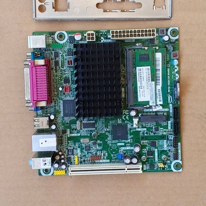 motherboard mainboard mini itx ram 4gb ddr3 (2gbx2) include proci tanam Intel atom D525