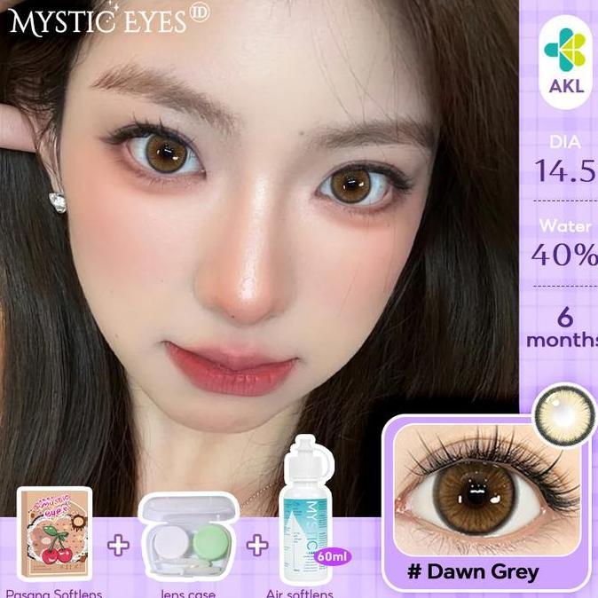 Eyelash- [Beli 1 Gratis 1] Mysticeyes Softlens Normal B Eyes 14.0Mm-14.5Mm 1Pasang Softlens+1Cairan 