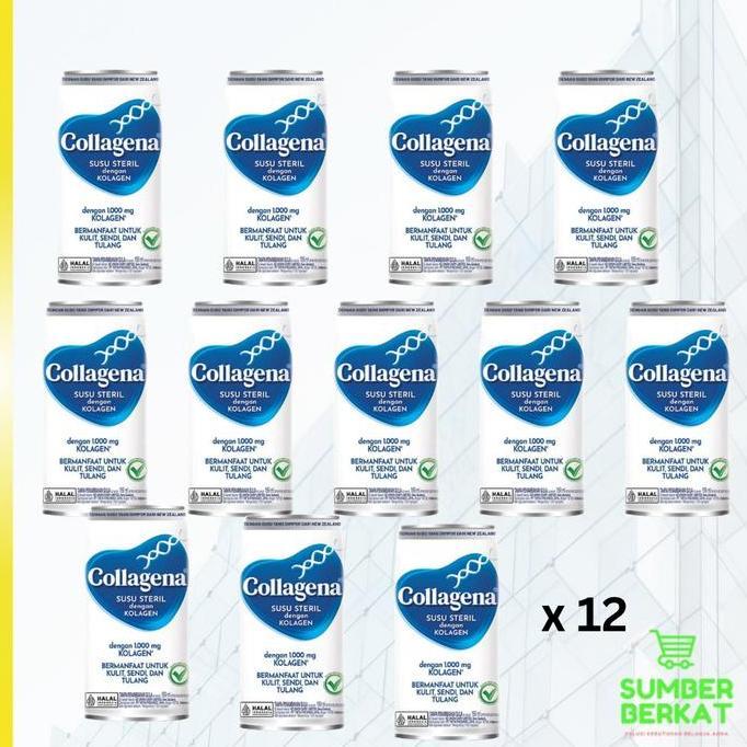 Milku- 1 Dus Collagena Susu Steril Dengan 1000Mg Kolagen Isi 12 X 189Ml
