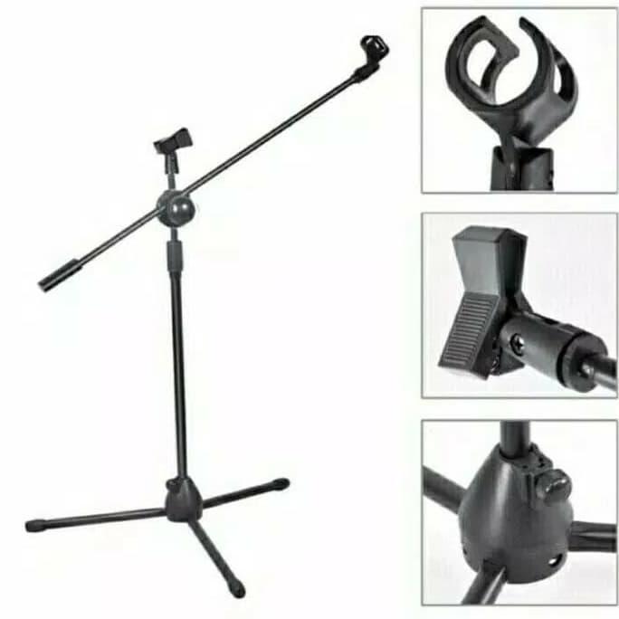 Musica- Stand Mic Berdiri Lantai- Tiang Microphone Berdiri