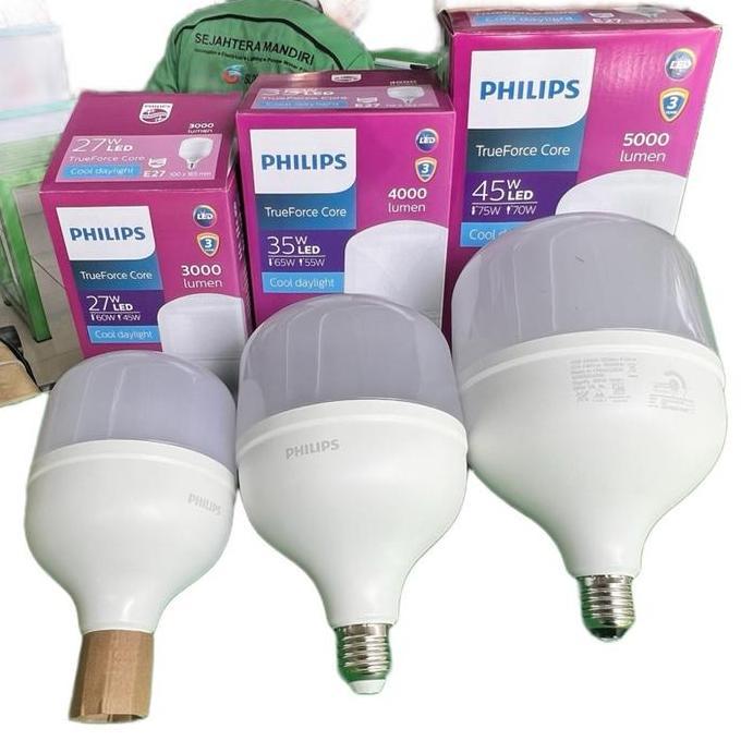 TERMURAH - LED Bulb Philips 27  Watt/ 35 Watt / 45 Watt 6500K E27 TrueForceCore Philips
