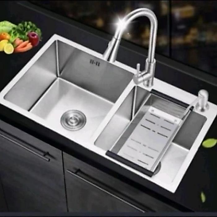 SALE Kitchen sink 8245 Stainless 2 lubang / Bak cuci piring 2 lubang ukuran 8245 READY
