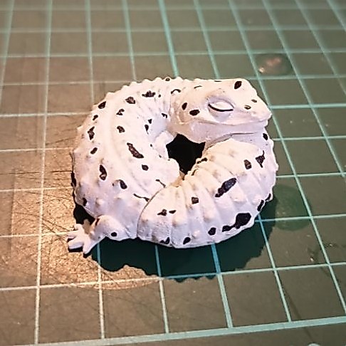Qualia Gachapon Capsule Leopard Gecko Goodnight Series Super snow