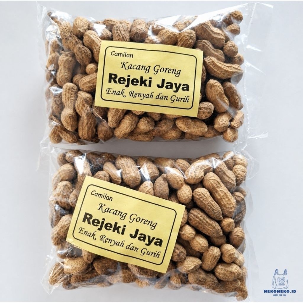 Kacang Kulit Goreng Pasir Rezeki Jaya Kemasan 200 gram | Tersedia Pengiriman Instant Area Ponorogo
