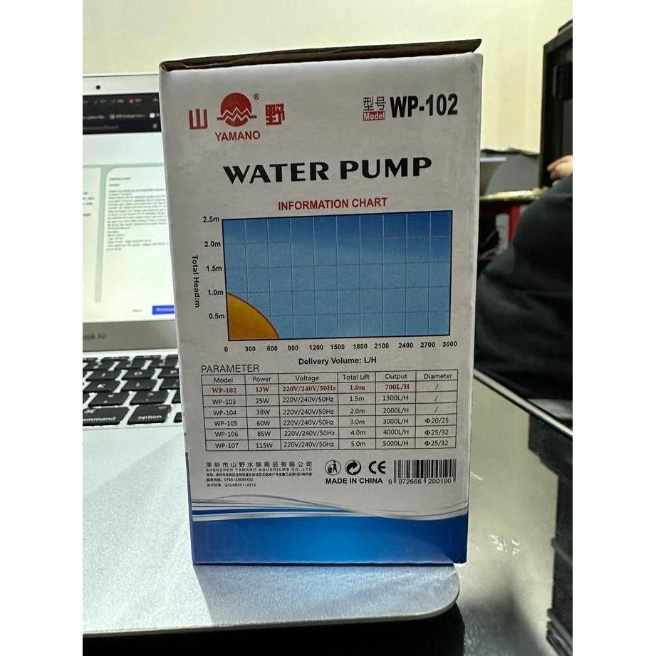 YAMANO WP 102 WATERPUMP / YAMANO WP102 POMPA AKUARIUM / POWER HEAD YAMANO