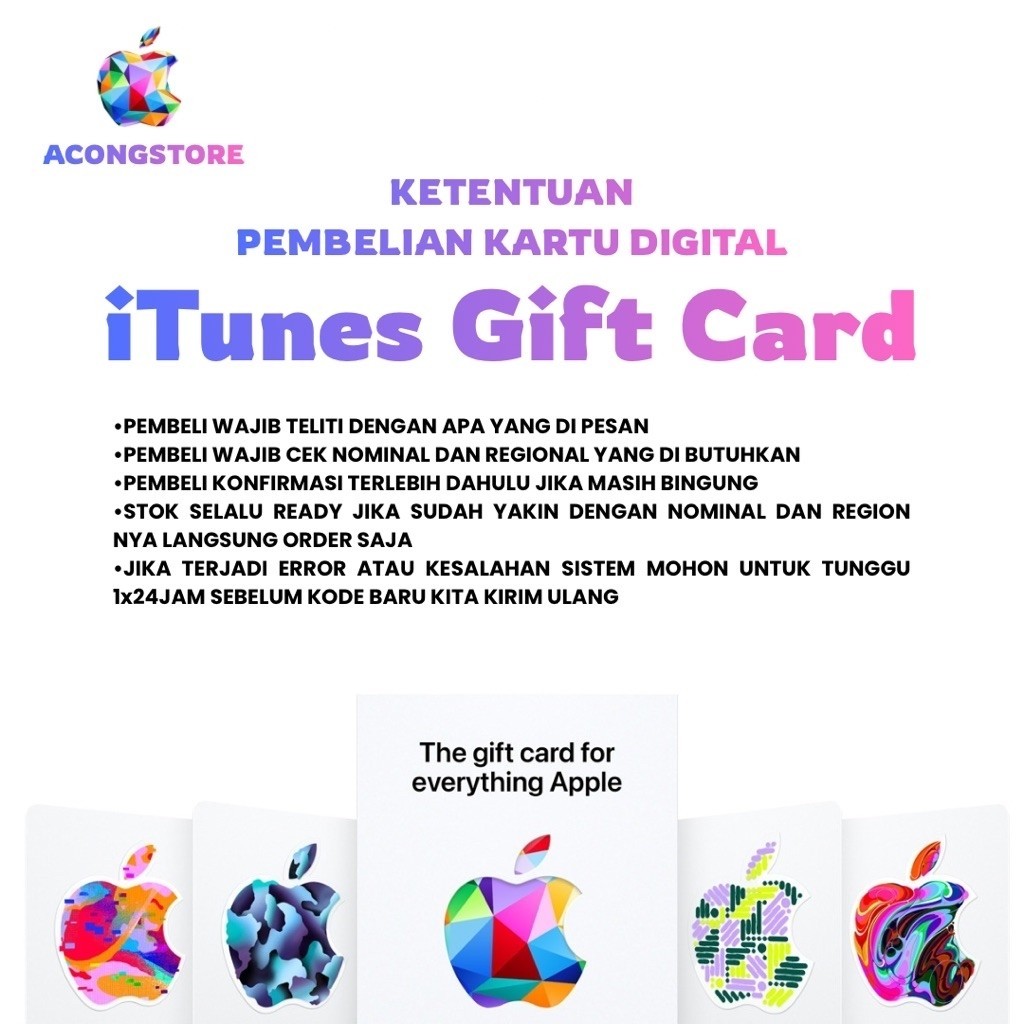 iTunes card 50 100 200 300 NOK Norway Resmi Terpercaya
