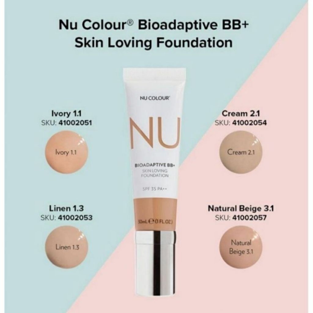 bioadaptive bb skin loving foundation nu colour ( linen - cream - natural beige ) - spf 35