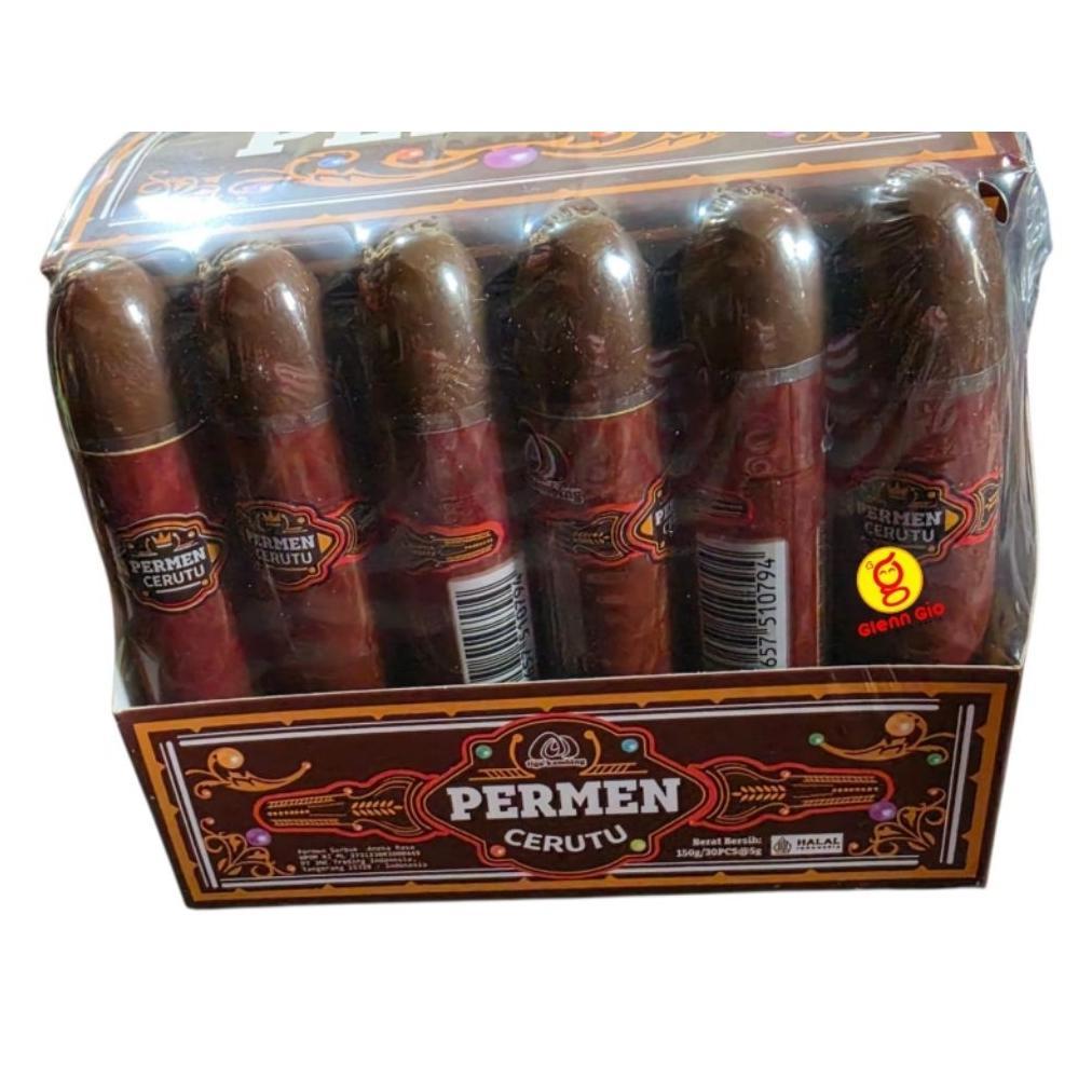 Permen Serbuk Aneka Rasa Permen Cerutu Tiga Kambing Box isi 30 Pcs