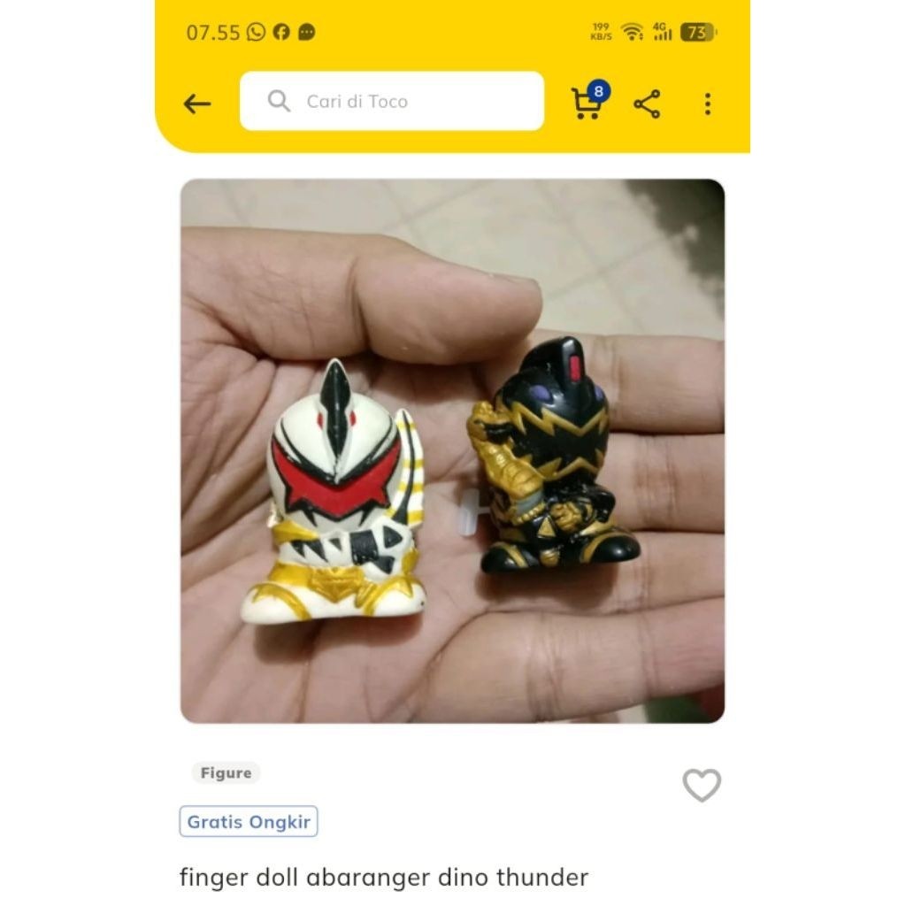 finger doll abaranger dino Thunder power rangers