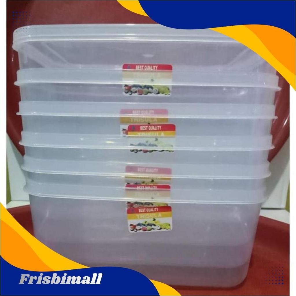 Toples Segi Plastik Bening 1800ml Kotak Makanan Cod
