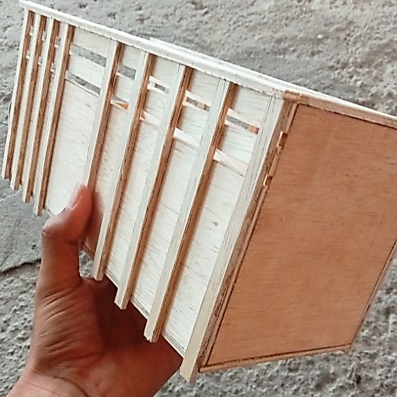 bak miniatur truk plastik triplek bukaan