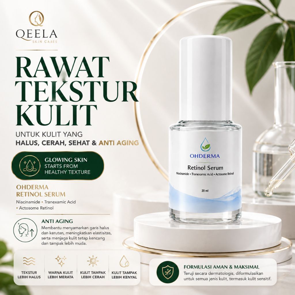 Serum Retinol Anti Aging | Serum Anti Aging Glowing Wajah Tanpa Kerutan | Serum Untuk Wajah Kusam | 